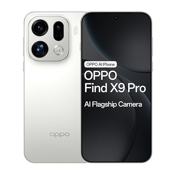Oppo Find X9 Pro 5G (Silk White, 16GB RAM, 512GB Storage)